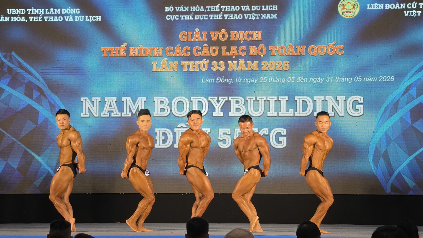 Lâm Đồng: Khai mạc Giải vô địch Thể hình các câu lạc bộ toàn quốc lần thứ 33 Lâm Đồng: Khai mạc Giải vô địch Thể hình các câu lạc bộ toàn quốc lần thứ 33