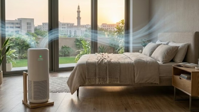 Lợi ích bất ngờ khi bật máy lọc không khí lúc ngủ