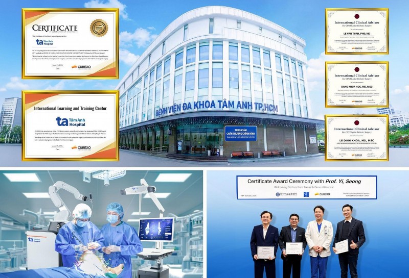 Bệnh viện Tâm Anh trở thành trung tâm quốc tế xuất sắc về thay khớp bằng robot AI