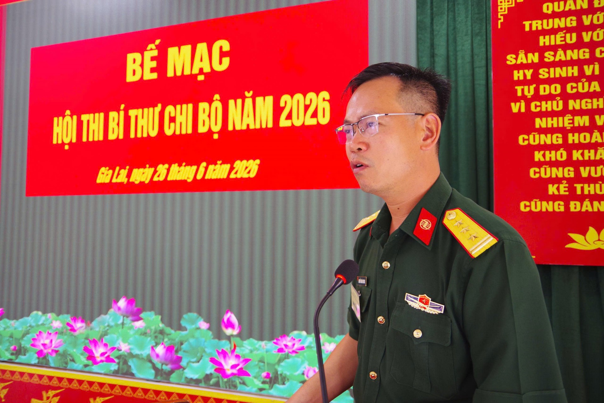 Gia Lai: Trung đoàn Thông tin 29 tổ chức Hội thi Bí thư Chi bộ năm 2026