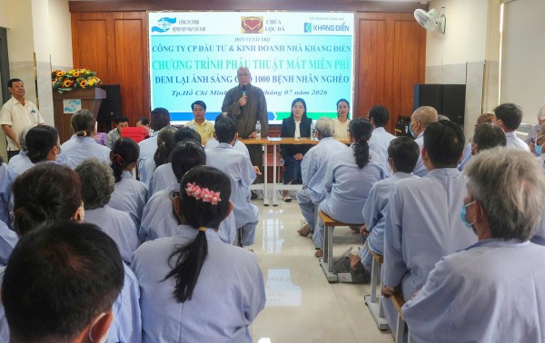 Chùa Lộc Dã phối hợp tổ chức chương trình mổ mắt miễn phí cho 1.000 bệnh nhân nghèo