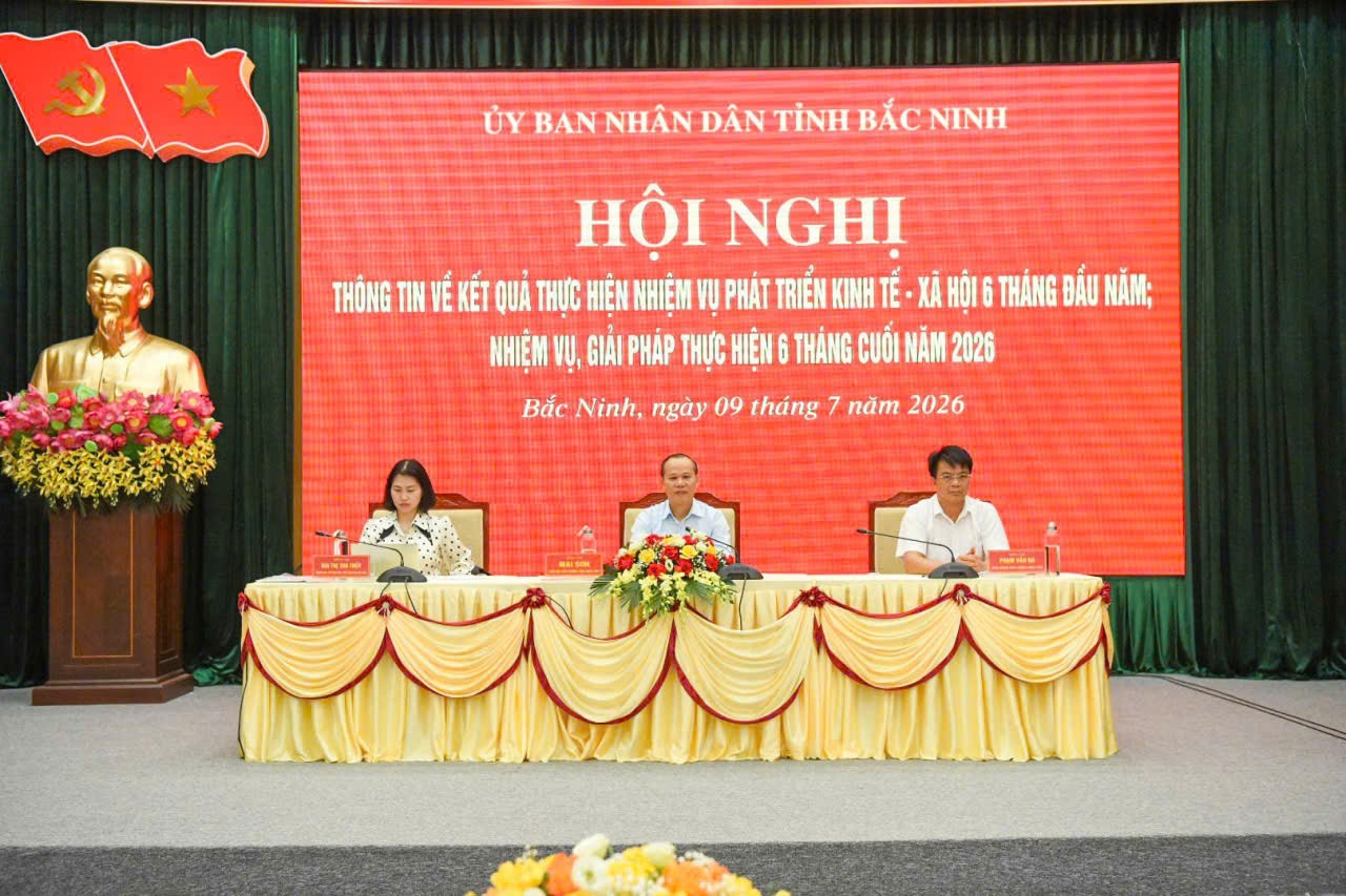 Bắc Ninh: Đánh giá kết quả kinh tế - xã hội 6 tháng đầu năm, triển khai giải pháp trọng tâm cuối năm 2026 Bắc Ninh: Đánh giá kết quả kinh tế - xã hội 6 tháng đầu năm, triển khai giải pháp trọng tâm cuối năm 2026