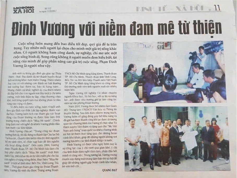 Ông Phạm Đình Vương được bầu giữ chức phó chủ tịch Trung ương Hội Giáo dục chăm sóc sức khoẻ cộng đồng