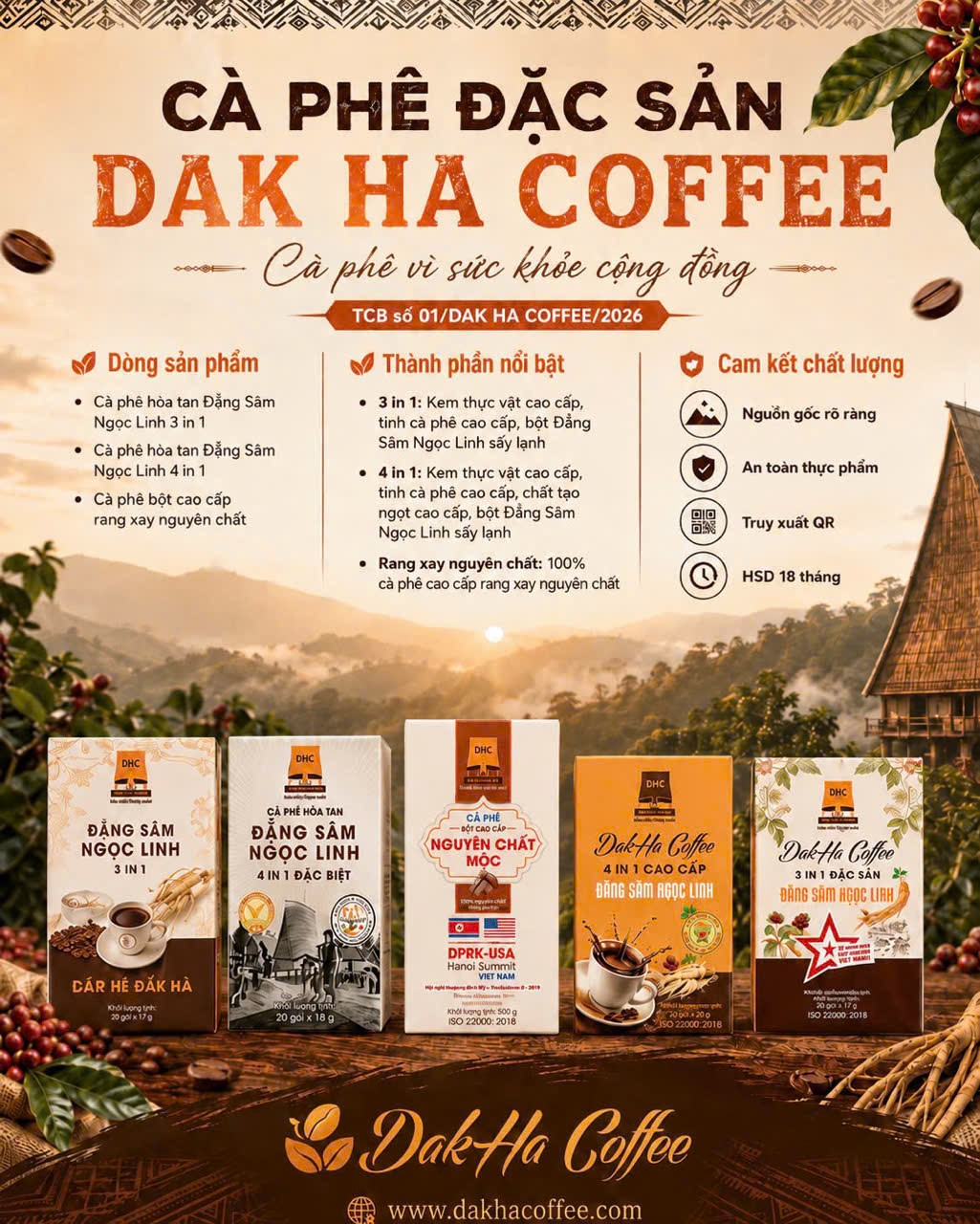 Cà phê hòa tan Đẳng Sâm Ngọc Linh Dak Ha Coffee: Khẳng định đẳng cấp bằng chất lượng, không bằng cuộc đua giá rẻ