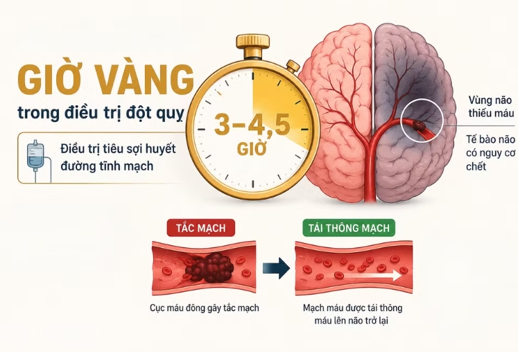 "Giờ vàng" đột quỵ: Ranh giới của hồi phục và tàn phế "Giờ vàng" đột quỵ: Ranh giới của hồi phục và tàn phế