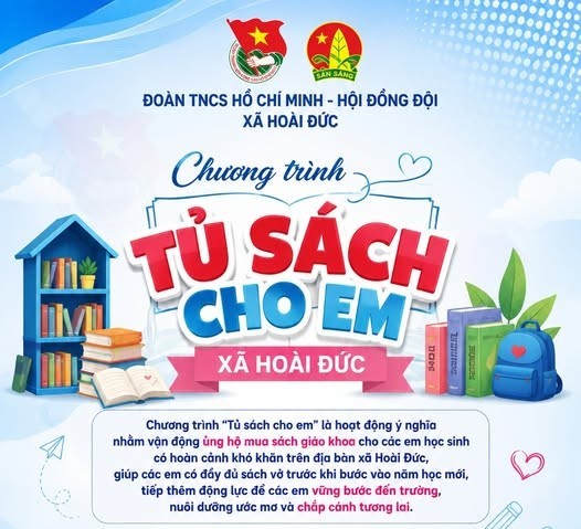 Lan tỏa tình yêu thương trước năm học mới: Lễ phát động chương trình "Tủ sách cho em" tại xã Hoài Đức Lan tỏa tình yêu thương trước năm học mới: Lễ phát động chương trình "Tủ sách cho em" tại xã Hoài Đức