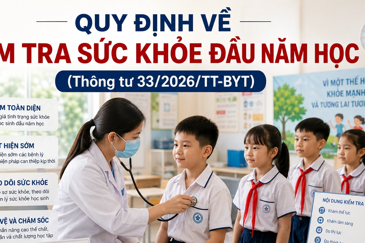 Bộ Y tế hướng dẫn kiểm tra sức khỏe đầu năm học