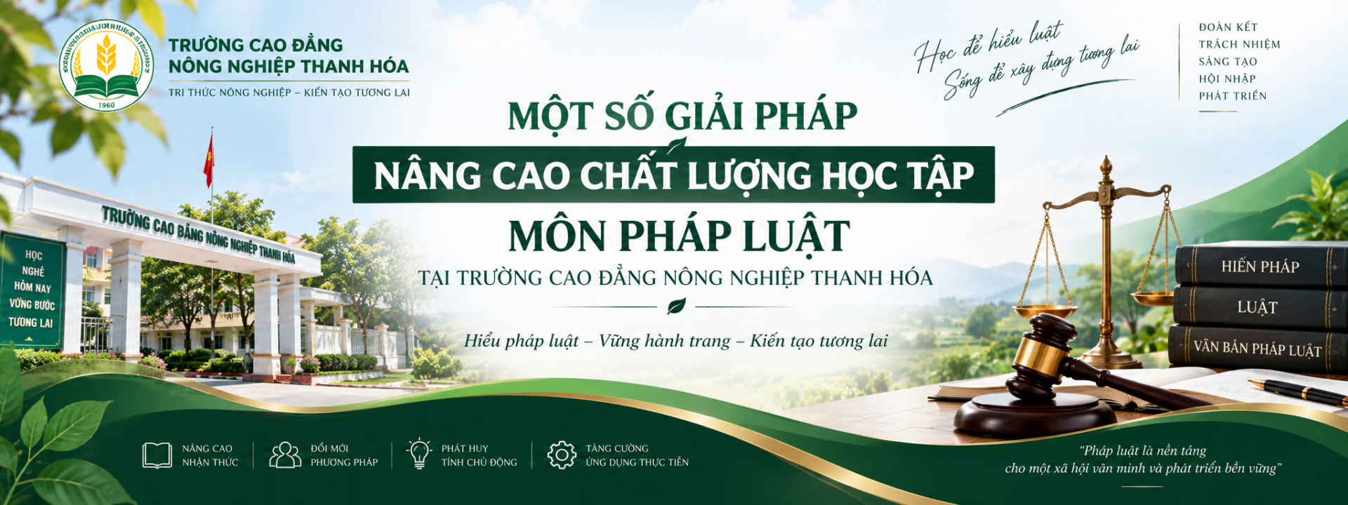 Một Số Giải Pháp Nâng Cao Chất Lượng Học Tập Môn Pháp Luật Tại Trường Cao Đẳng Nông Nghiệp Thanh Hóa