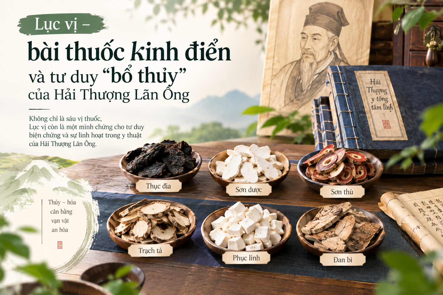 Lục vị – bài thuốc kinh điển và tư duy “bổ thủy” của Hải Thượng Lãn Ông