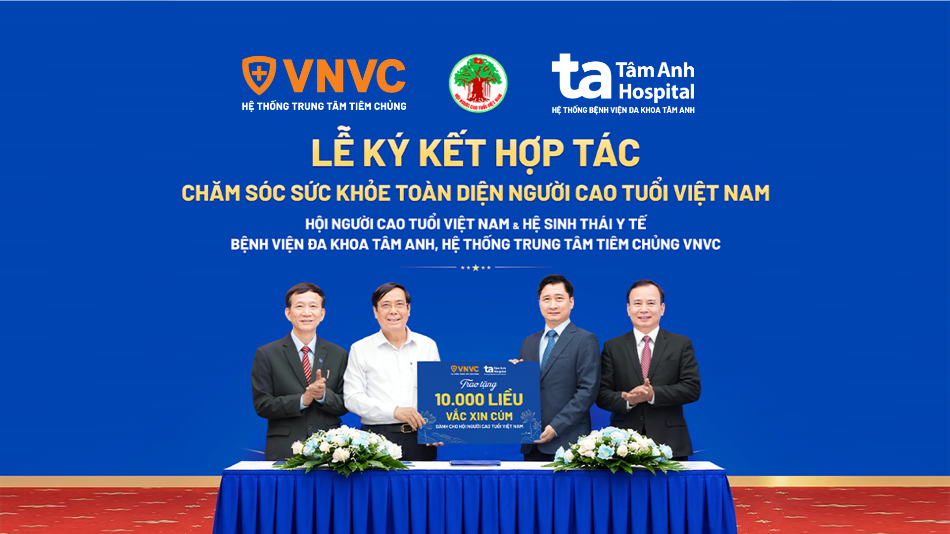 Hệ sinh thái Y tế Tâm Anh - VNVC cùng Hội Người cao tuổi Việt Nam xây dựng mô hình chăm sóc vì tuổi già khỏe mạnh, tự chủ