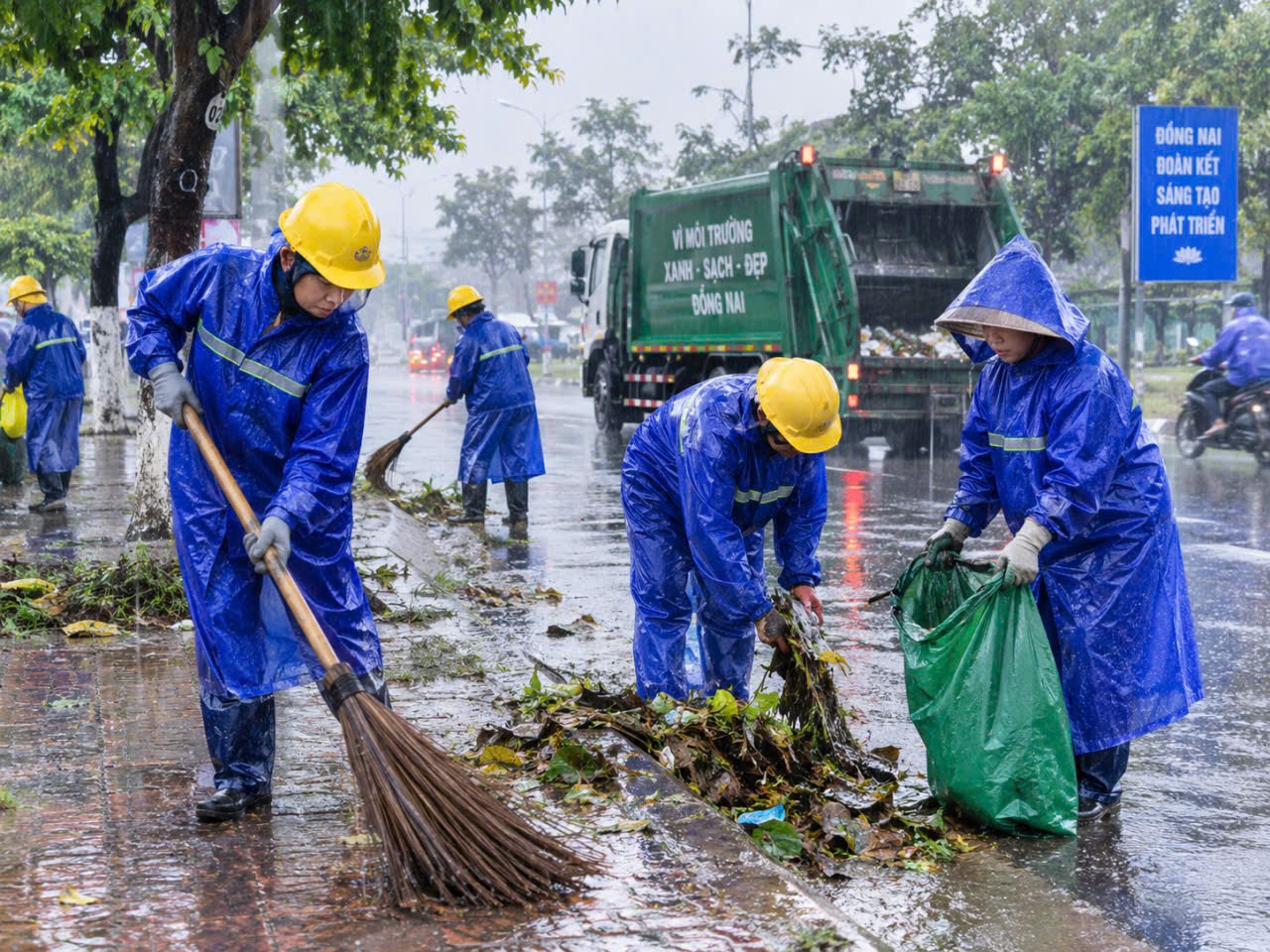 Đồng Nai: Nghề gom rác mưu sinh dưới cơn mưa tầm tã