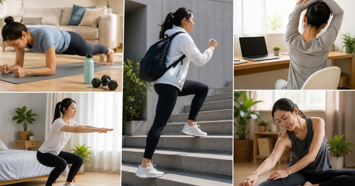 Mẹo tập thể dục dành cho người bận rộn Mẹo tập thể dục dành cho người bận rộn