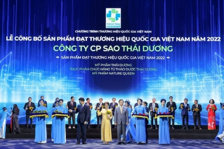 Sao Thái Dương vinh dự đạt giải Thương hiệu Quốc gia Việt Nam 2022
