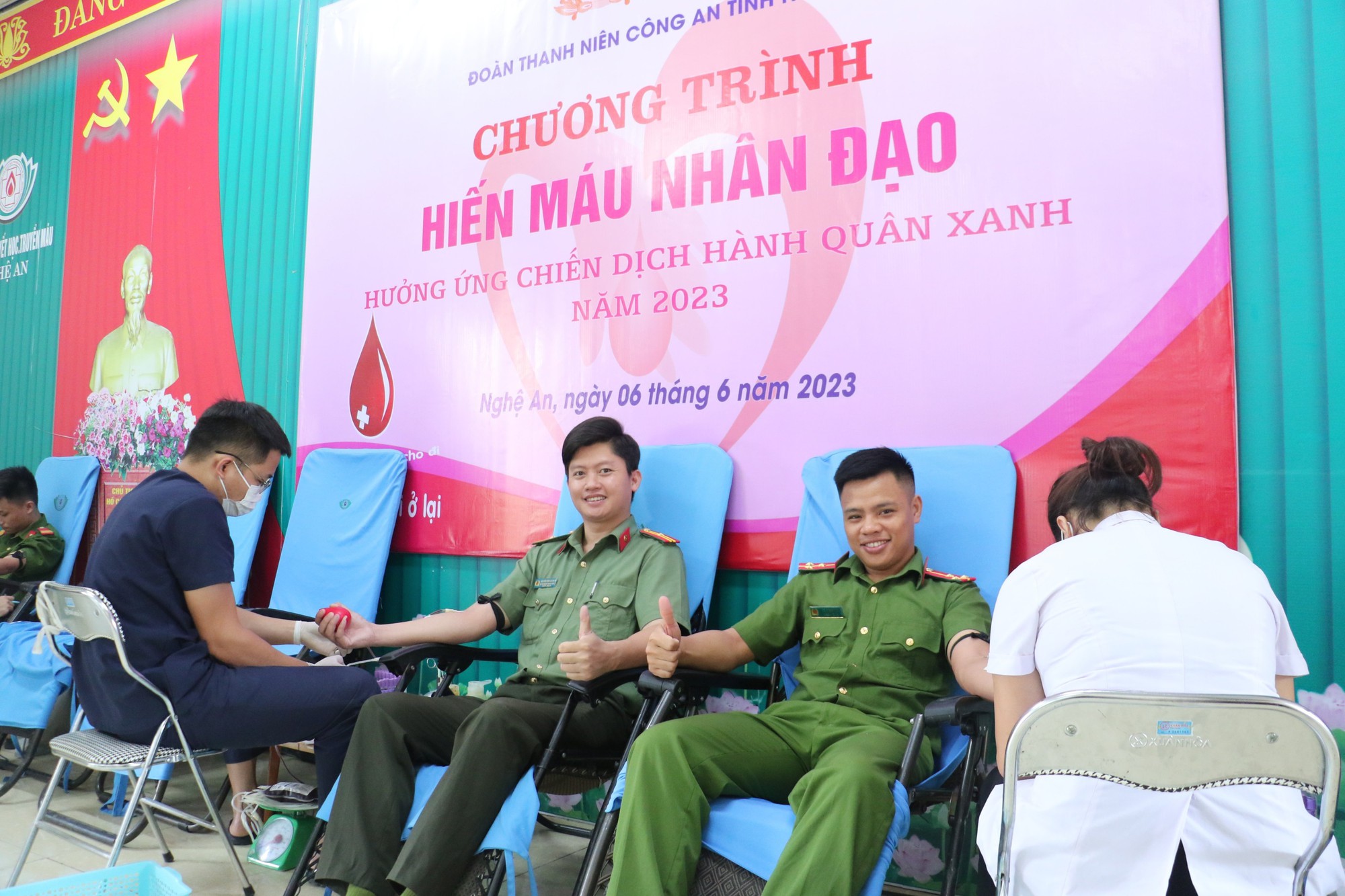 Đoàn Thanh niên Công an Nghệ An hiến gần 100 đơn vị máu cứu bệnh nhân