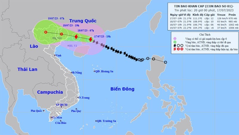 Bộ Y tế triển khai công tác y tế ứng phó với bão số 1 năm 2023